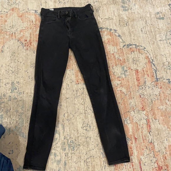 American Eagle Hi Rise Black Jeggings (long) - Picture 1 of 4